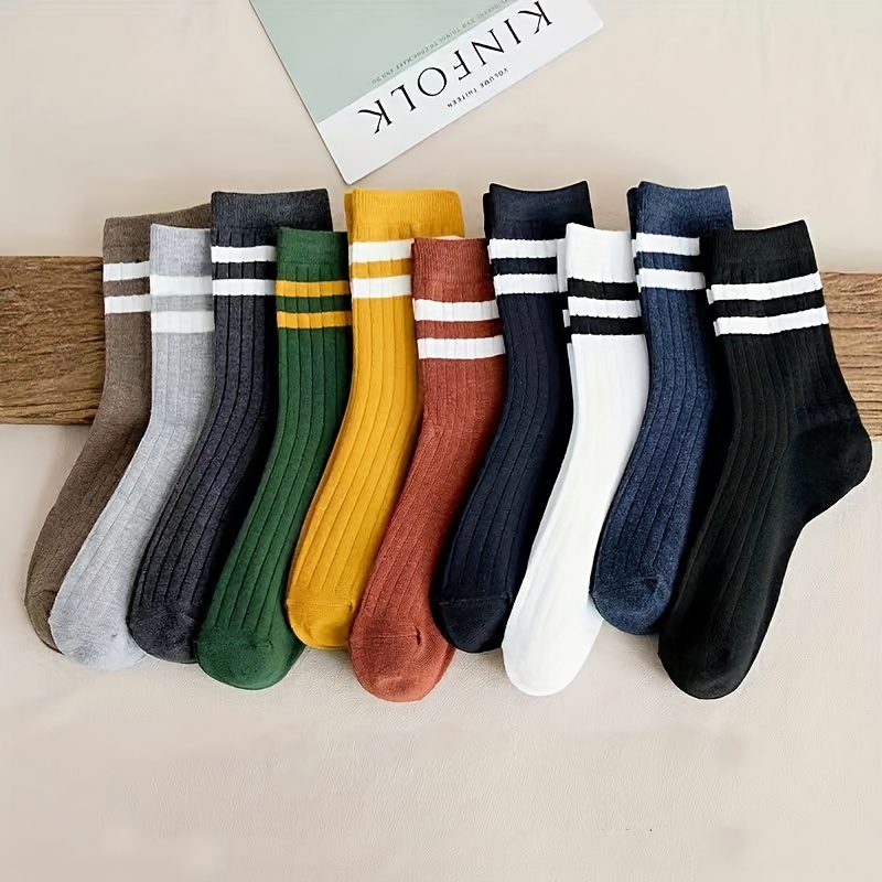 ถุงเท้าผู้ชายลายแปลกใหม่ 5 คู่ - Cotton Crew Sock Pack บทวิจารณ์และราคา