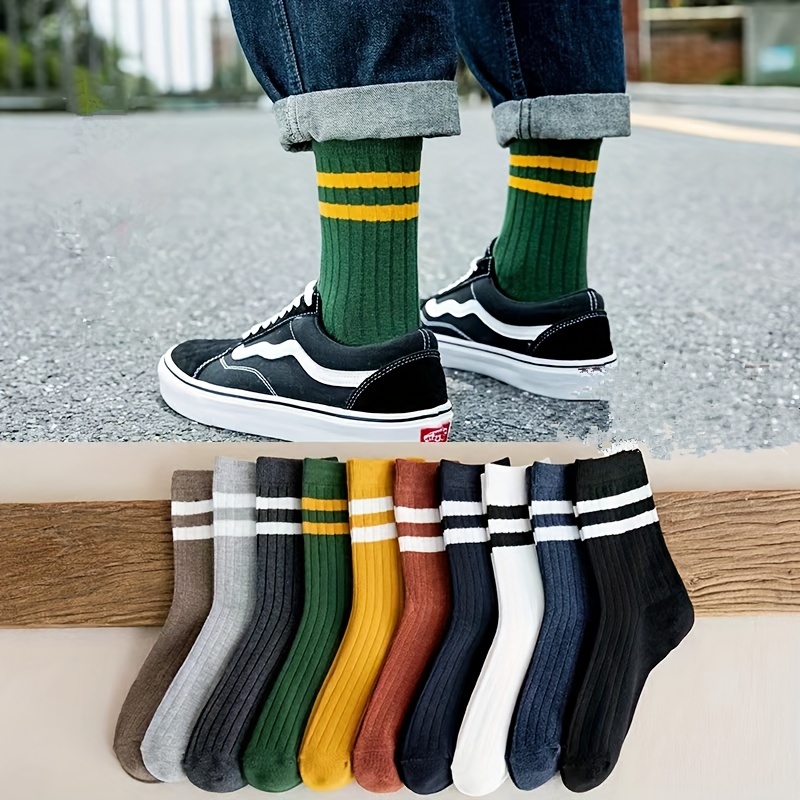 ถุงเท้าผู้ชายลายแปลกใหม่ 5 คู่ - Cotton Crew Sock Pack บทวิจารณ์และราคา