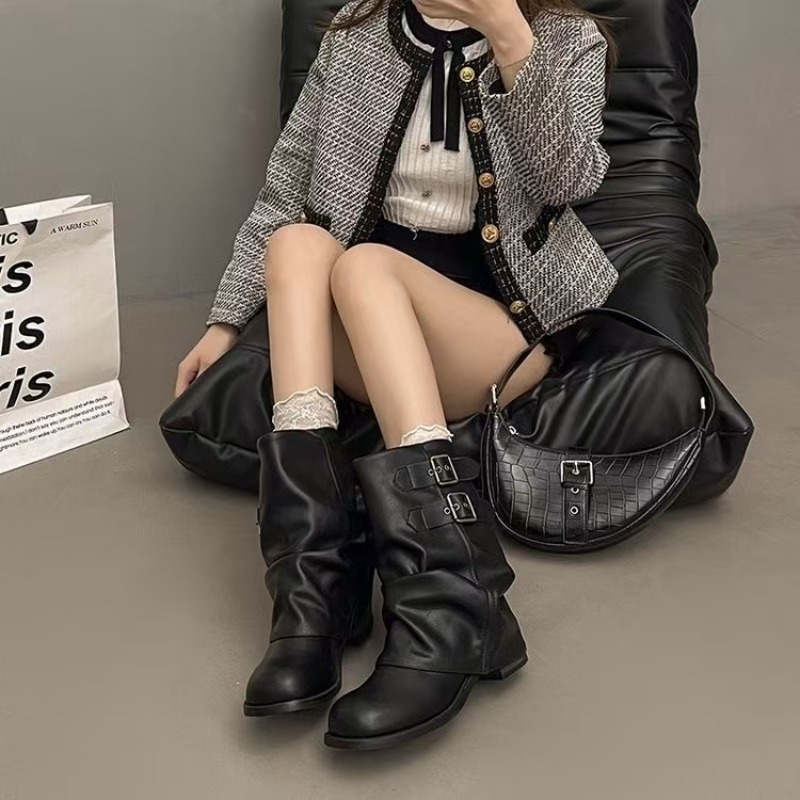 รองเท้าบูทผู้หญิงสีดำทรงหลวมระ - No Show Sock Women บทวิจารณ์และราคา