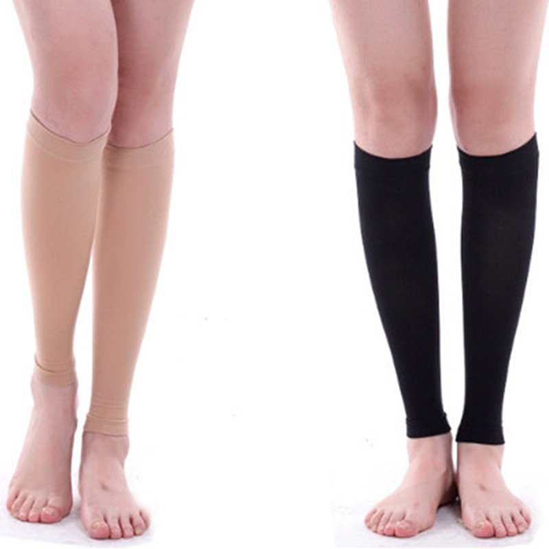 2 ชิ้น/ชุด ถุงน่องแบบเปิดนิ้วเ - Compression Sleeve Calf บทวิจารณ์และราคา